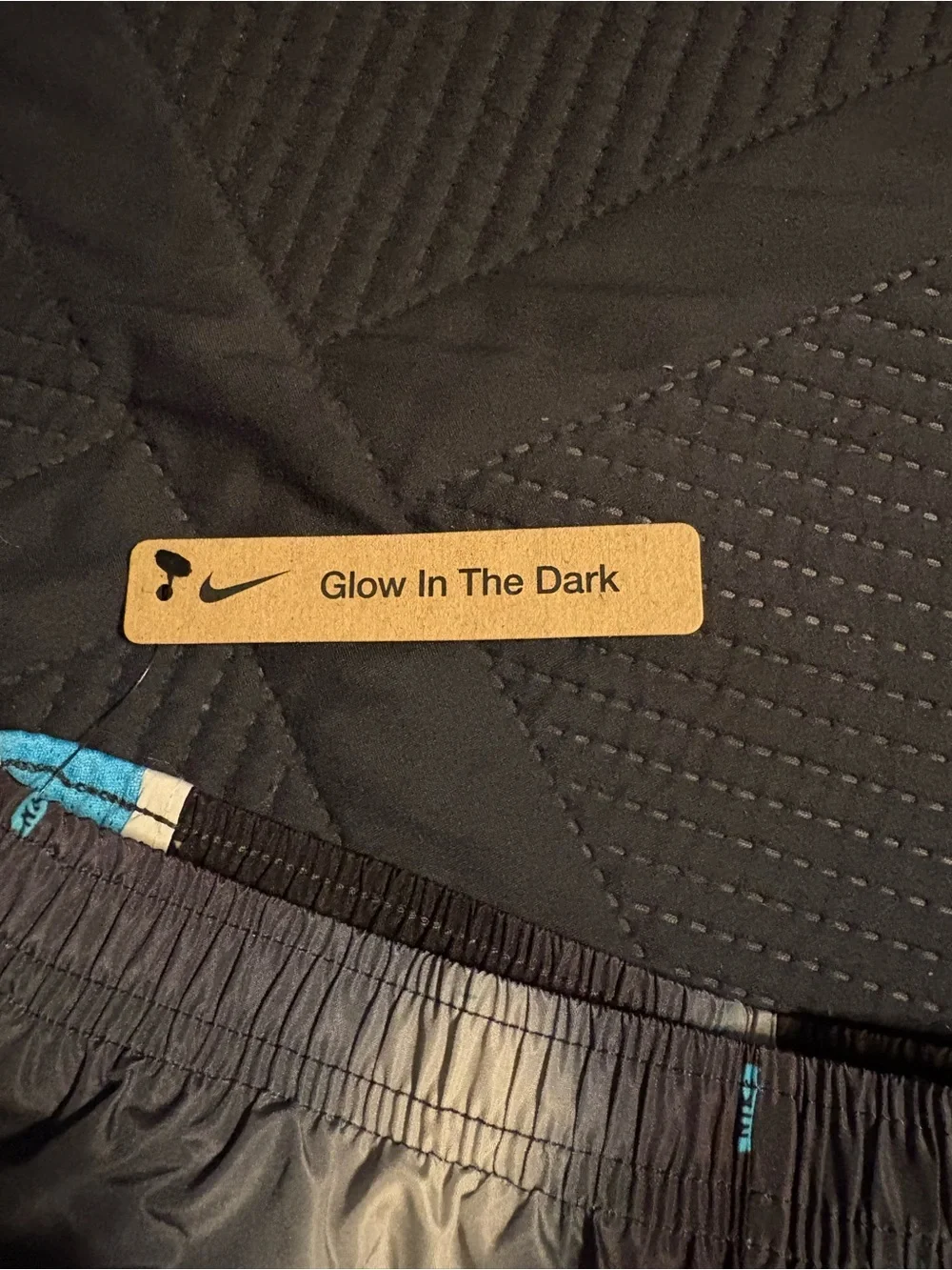 Nike Black and Teal Gradient Running Shorts